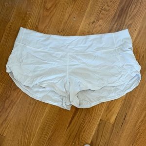 White lulu lemon shorts